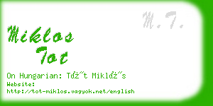 miklos tot business card